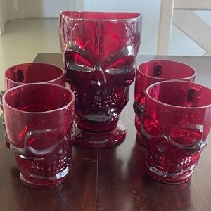 Red Skull Glass Set